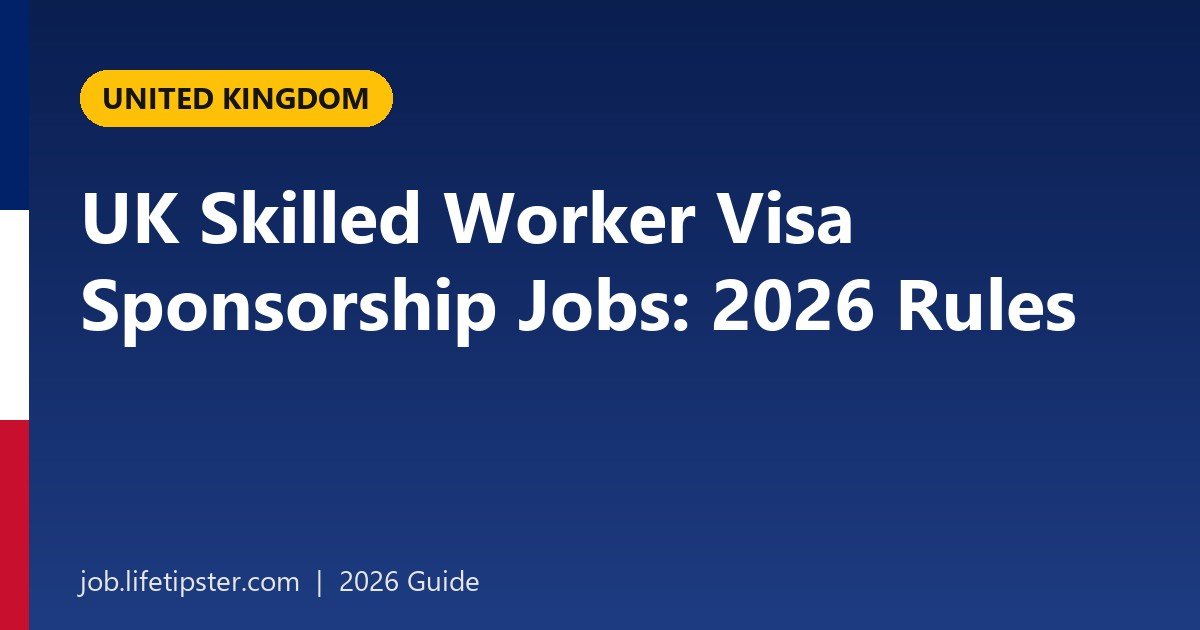 UK Skilled Worker Visa Sponsorship Jobs: 2026 Salary, Skill and English Rules