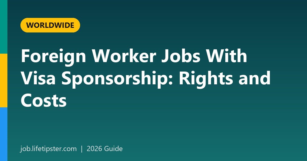 Foreign Worker Jobs With Visa Sponsorship: Your Rights, Costs and How to Avoid Scams (2026)